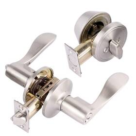 Toledo 871193001804 Jaen Single Cylinder Satin Nickel Handle Combo Set