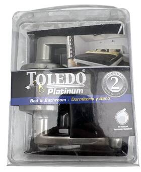 T-cv2920zaus15 Toledo Bed Bath Privacy Door Handle Lever Satin Nickel Platinum