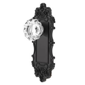 Toptotoo 635408118202 Matte Black Dummy Door Knob Interior Antique Single Side Glass Closet K