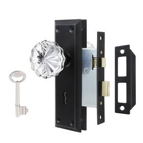 Toptotoo 635408119124 Mortise Lock Set Interior Door Crystal Glass Knobs With And Skelet