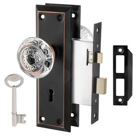 Toptotoo 658359052883 Mortise Lock Set Interior Door Glass Knobs With Old Style Kno