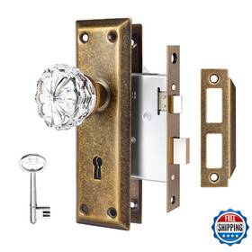 B0fqjm5c57 Toptotoo Mortise Lock Set Interior Door Crystal Glass Knobs With And