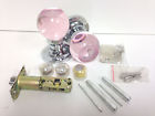 3073cpr Touch Privacy Pink 2.5- Ribbon Krystal Chrome Doorknob York