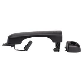 Dha30711 Trq Front Driver Side Exterior Door Handle Keyhole Keyless Entry Black Smooth