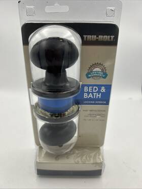 1732274 Tru-bolt Bed And Bath Black Oval Shape Door Knob New In Box