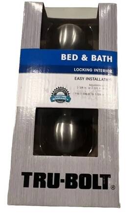 1736115 Tru-bolt Bed And Bath Locking Interior Door Knob Mechanical Finish