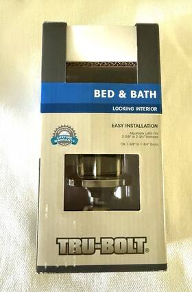 1736117 Tru Bolt Tru-bolt #1736117 Bed And Bath Locking Interior Door Handles - Oil Rubbed Bronze