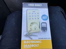 1741012 Tru-bolt Electric Deadbolt Polished Brass Finished Item Number