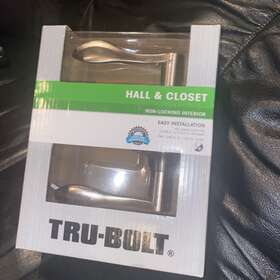 4400258 Tru-bolt Hall And Closet Non-locking Interior Door Handle Satin Nickel Free Sh