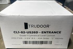 Trudoor Cl1-82-us26d Satin Silver Metal Keyed Entry Commercial Door Handle