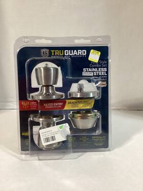 224468 Truguard Tulip Style Stainless Steel Combination Lockset