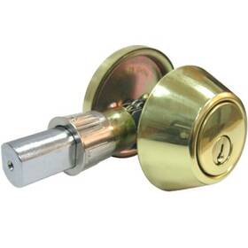 Dl71-mh Truguard Mobile Home Single-cylinder Deadbolt Polished Brass - Ka2
