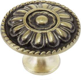 Trust4care 631145901237 9-pack Of Euro Style Brushed Antique Brass Kitchen Cabinet Knobs P