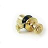 1732601 Tulip Shaped Polished Brass Bed And Bath Button Lock Privacy Doorknob Door Handle