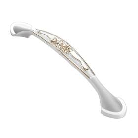 6107 Txinmin Home Gute Zjby 128mm 5 Solid Ivory Cabinet Hardware Handle Pull Lustrous Chrome Gold Flower Dresser