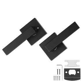 Uimoso Kj2118-ps-blk Passage Door Handle5pack Matte Black Lever Interior Reversible