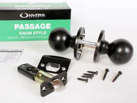 82531 Ultra Passage Door Knob Style Set Oil Rubbed Bronze New No Lock Complete