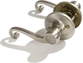 44587 Ultra Hardware New Satin Nickel Passage/hall/closet Door Handle Lever Scroll Lockset Knob