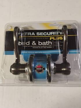 44591 Ultra Hardware New Antique Nickel Privacy/bedroom Bath Door Handle Lever Scroll Lockset Pewter