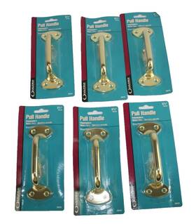 Ultra Hardware 59410 Lot Of 6 Brass Plated 5 3/4 Inch Heavy Duty Pull Handle