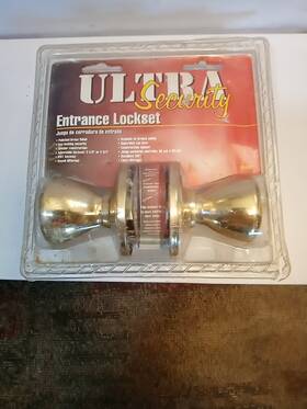 43960 Ultra Security Vintage Entrance Lockset #43960 Old School Style Brass 2 Keys