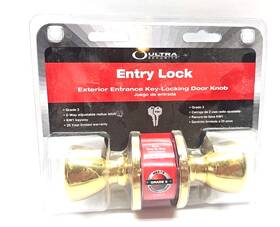 83960 Ultra Security Tulip Entry Door Lock Polished Brass Kw1 Kd 2wr Cs