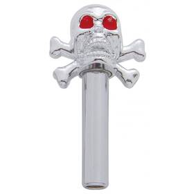 United Pacific 710270700295 70029 Chrome Skull Door Lock Knobs Pack Of