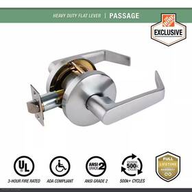 Universal Hardware 313024085039 Heavy Duty Commercial Cylindrical Passage Bed/bath Lever Ada Ul 3-hour Fire An
