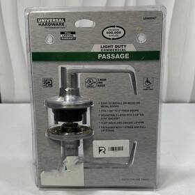 Uh40047 Universal Hardware Commercial Passage Hall/closet Door Lever-satin Chrome Finish