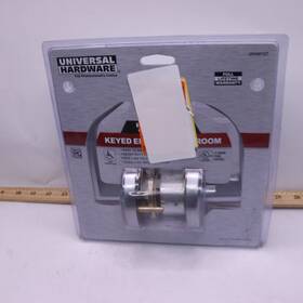 Uh40127 Universal Hardware Heavy Duty Curved Lever Cylindrical Set Satin Chrome 4-1/2