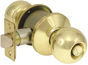 Us2020lb3 Us Lock Privacy Knob Set Adjustable Backset Polished Brass