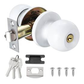 Uxcell 656320978392 Privacy Door Knob For Bedroom/bathroom White Zinc Alloy