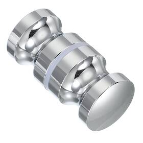 Uxcell 679209857571 Glass Shower Door Handle Aluminum Alloy Back-to-back Round Knob Silver