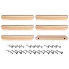 Qwe973338 Uxcell Wood Pull Handles 7.1inch 6pcs Wooden Drawer Unfinished Knobs Pulls For K