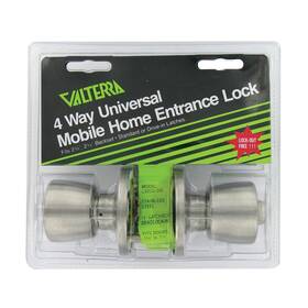 L32cs010 Valterra 019079320100 Stainless Steel Mobile Home Entrance Lock - Knob X Silver