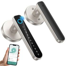 B0f7y1w3ww Vbufkrit Fingerprint Door Lock Biometric Smart Knob Passcode Keypad Handle