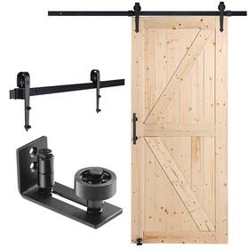 Vevor 197988816423 Barn Door And Hardware Kit 36 Inch X 84 Wood Sliding Smoothly