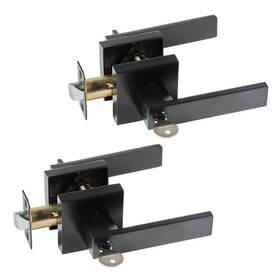 Vevor 840349964188 Entry Lever Door Handle 2 Pcs Black Knob Lock And Key Locking Leve