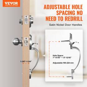 Vevor 840349981253 Front Door Handle And Deadbolt Set Satin Nickel Lock With Inter