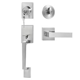 Vevor 840349981734 Front Door Handle And Deadbolt Set Satin Nickel Square With Le