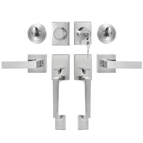 Vevor 840349981857 Double Door Handle Set Lock With Reversible Lever