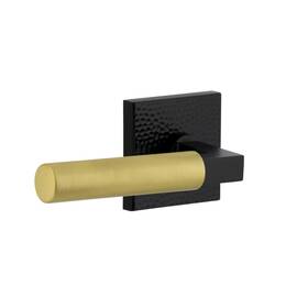 Viaggio 039557031335 Quadrato Hammered Rosette Satin Black Double Dummy With Brass Contempo