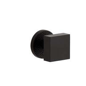 624698 Viaggio 039557237935 Circolo Hammered Rosette Single Dummy With Quadrato Brass Knob In Sati