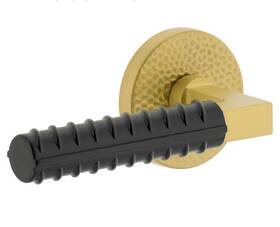 602975 Viaggio Circolo Hammered Rosette Contempo Rebar Lever Left Handed 2 3/8 Inch