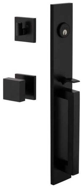 603874 Viaggio Qadqadqad Eset 238 Dg Quadrato Full Plate Keyed Entry Inch D - Black