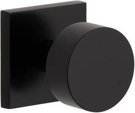620130 Viaggio Quadrato Rosette Passage Circolo Brass Knob 2-3/8 Inch Backset Satin Black