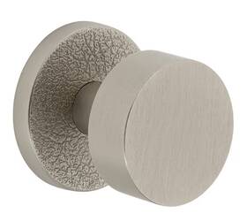 622325 Viaggio 622310 Circolo Leather Texture Privacy Door Knob Set -bsatin Nickel