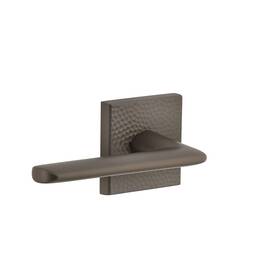 625429 Viaggio Quadrato Hammered Rosette Single Dummy With Brezza Lever In Titanium Gray