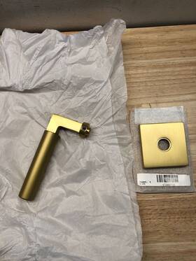 626198 Viaggio Left Handed Solid Brass Non-turning Dummy Door Lever - Satin Bras