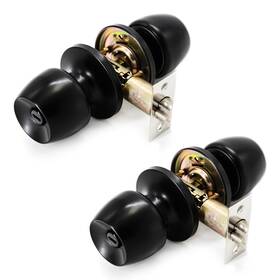 Bp002nb Villar Home Designs Door Knob Versa Black Privacy 2 Pack
